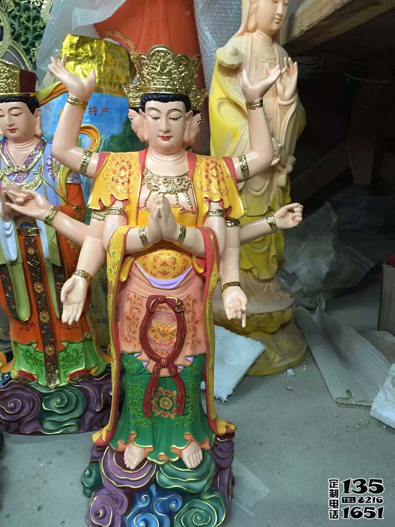 寺廟玻璃鋼彩繪樹(shù)脂菩薩像摩利支天雕塑 寺廟玻璃鋼彩繪樹(shù)脂菩薩像摩利支天雕塑